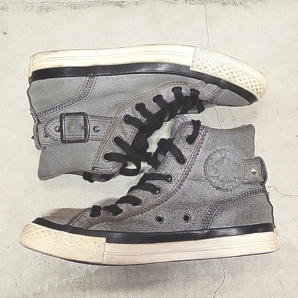 Converse Hi-Top Gray Studded Buckle - Picture 2 of 8
